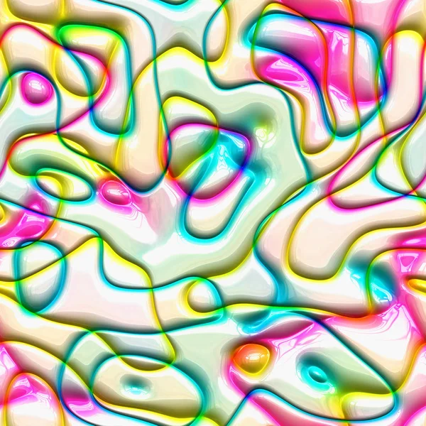 Naadloze 3d abstracte achtergrond met kleurrijke glanzende kunststof tex — Stockfoto