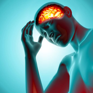 baş belası olan bir dişi 3D render