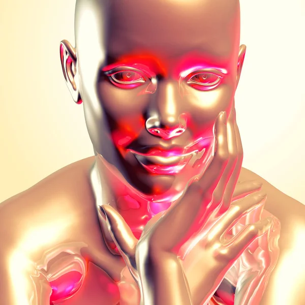 3d render of a cyber woman — Stock Photo, Image