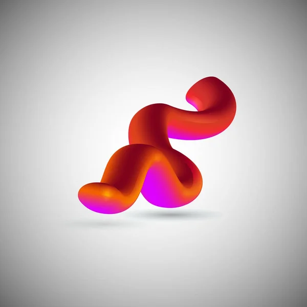 Abstract 3D vector design background of  fluid shape — Stock Vector