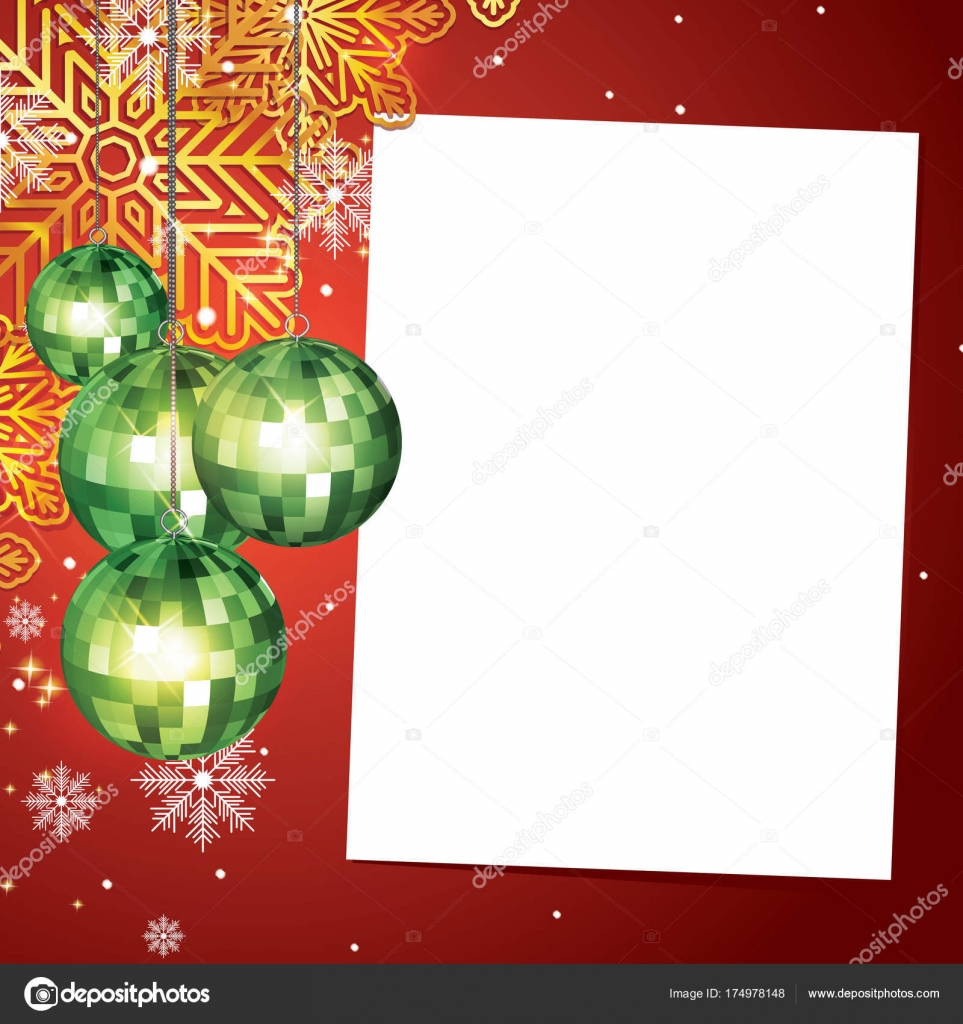 Christmas Background Blank Paper Christmas Baubles Stock Vector Image by  ©DeryaCakirsoy #174978148