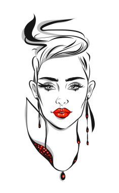 Güzel hat sanat kadın illüstrasyon