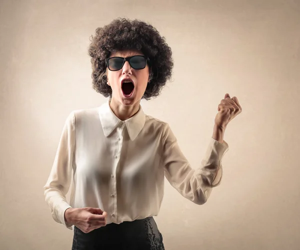 Mujer con pelo retro —  Fotos de Stock