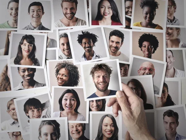 Portraits of different people — Stockfoto