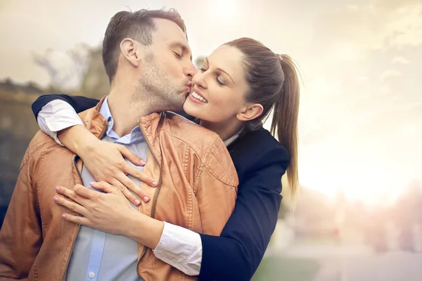 Beso en la cara —  Fotos de Stock