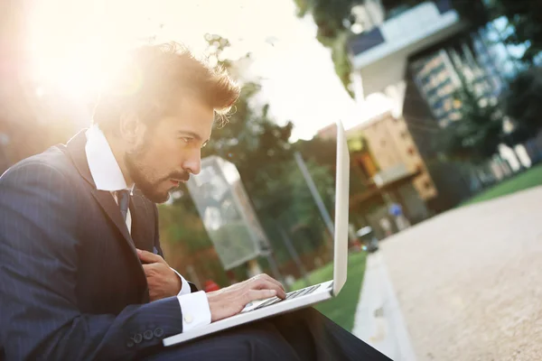 Man concentrating on his work — Stock Photo, Image