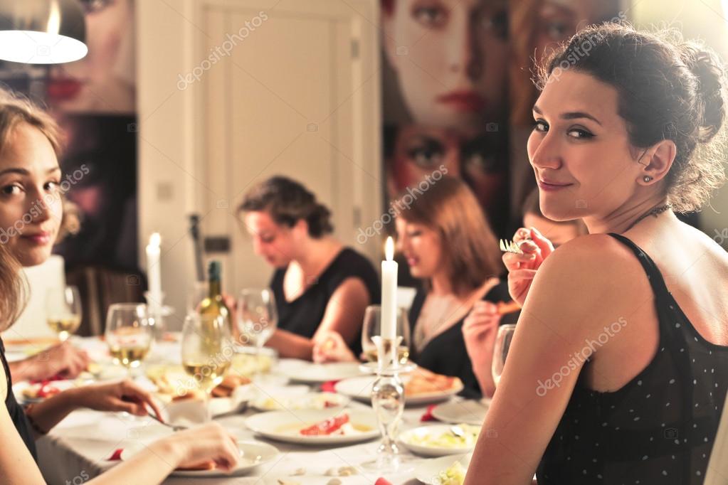 Elegant dinner at home — Stock Photo © olly18 #125879072