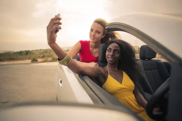 Selfie no cabrio — Fotografia de Stock