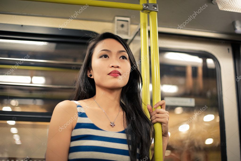 Asian Girls On Bus