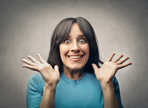 Mujer es sorprendido — Foto de Stock