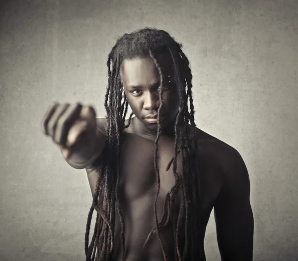 A raszta fekete férfi — Stock Fotó