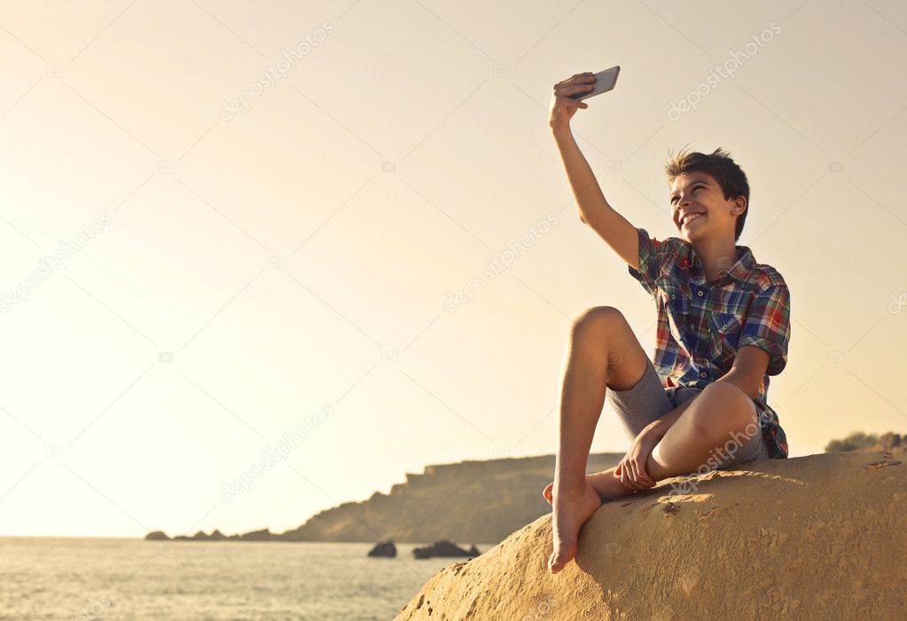selfie on the beach