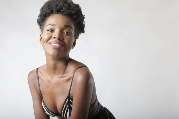 행복 한 흑인 여성 — 스톡 사진