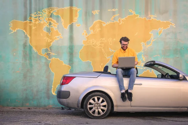 Man on the road — Stock Photo, Image