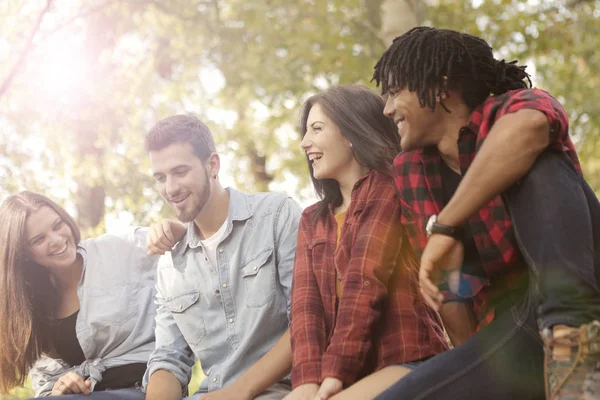 Freunde lachen zusammen — Stockfoto