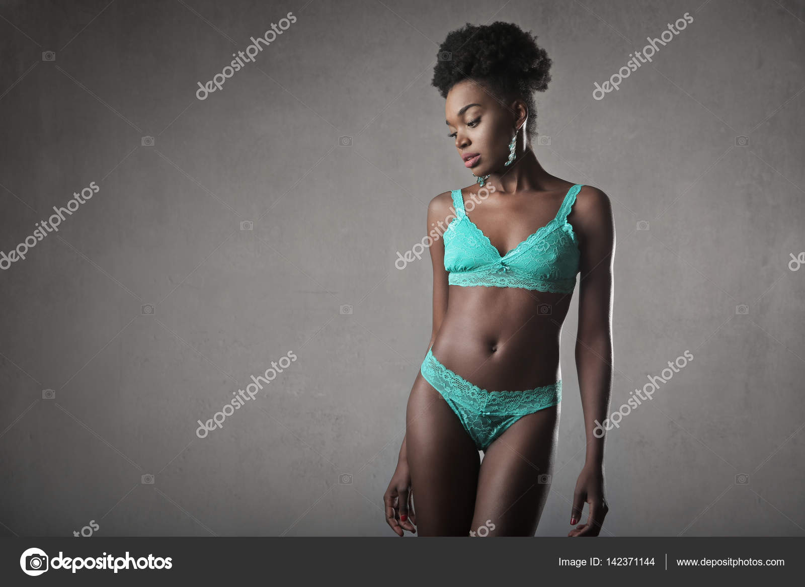 african woman lingerie stock photos - OFFSET