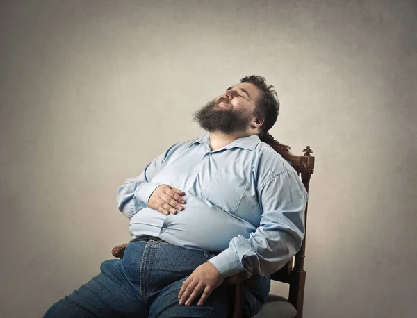 Obese man hurting — Stock Photo, Image