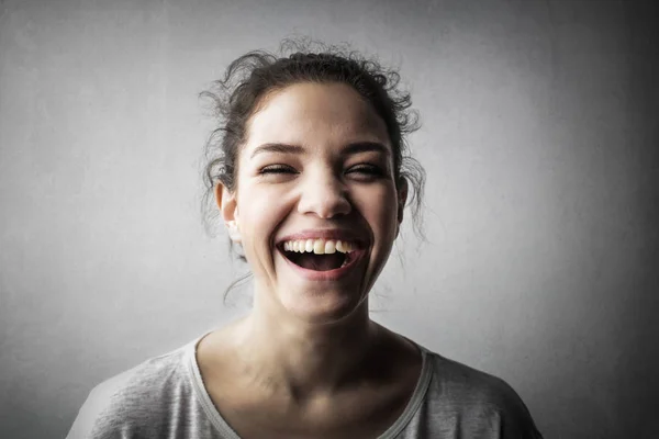 A menina rindo — Fotografia de Stock