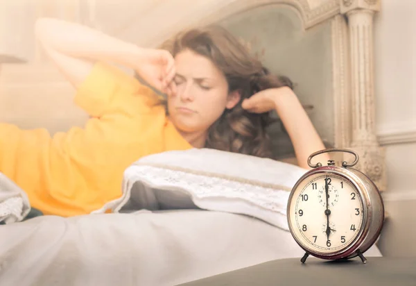 Tired young lady — Stock Photo, Image