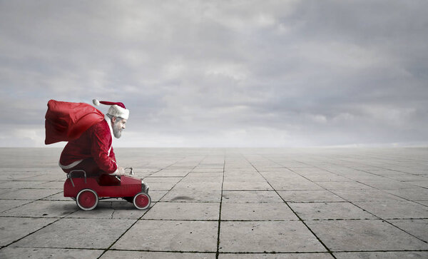 Санта в спешке
