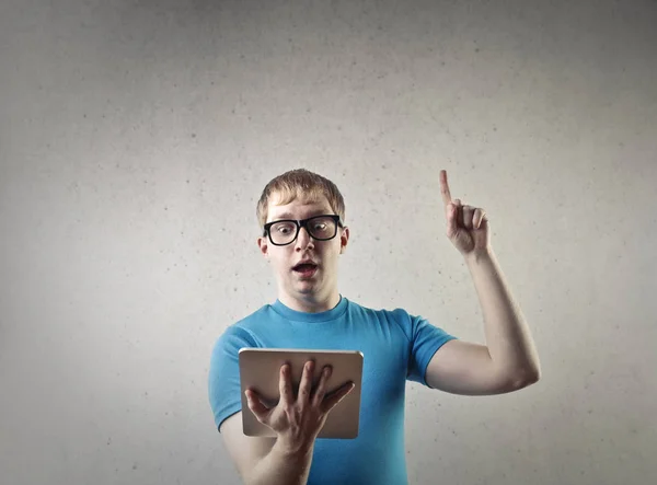 Young, nerd boy — Stock Photo, Image