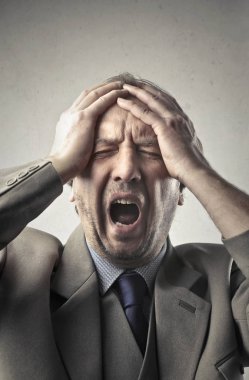 stresli işadamı portresi
