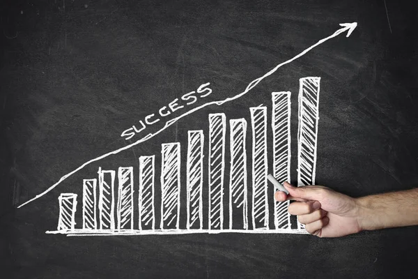 Success rate shown on statics — Stock Photo, Image