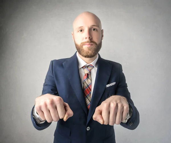 Jefe sosteniendo sus manos — Foto de Stock