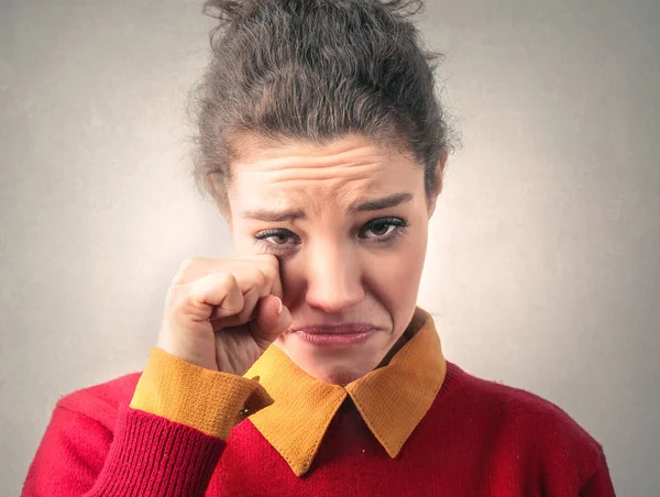 Sad woman crying — Stock Photo, Image