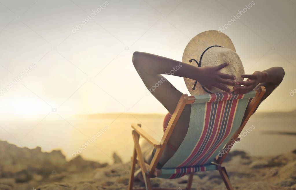 Woman at beach