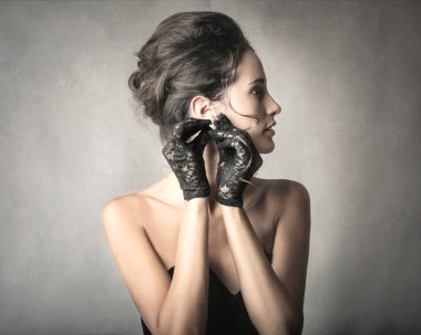 Kadın dantel eldiven