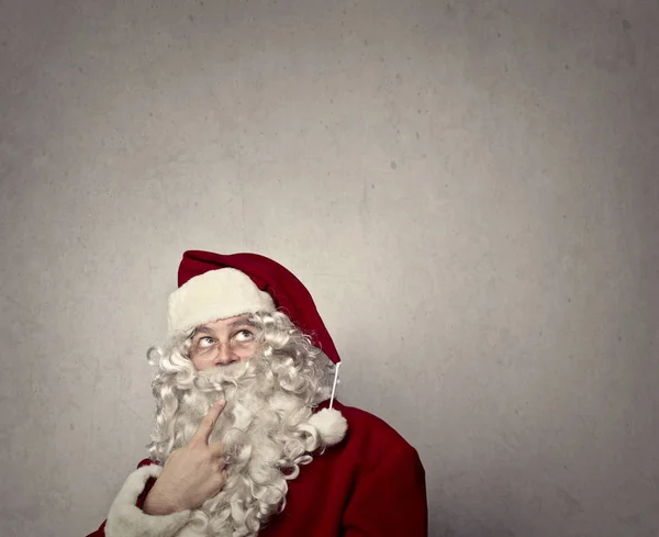 Santa claus myślenia — Zdjęcie stockowe