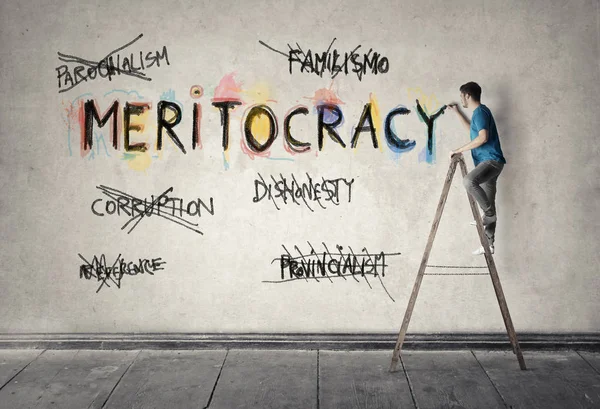 Meritokrati är rätt ord — Stockfoto