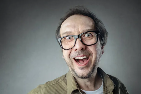 Older man in glasses — Stock Photo, Image