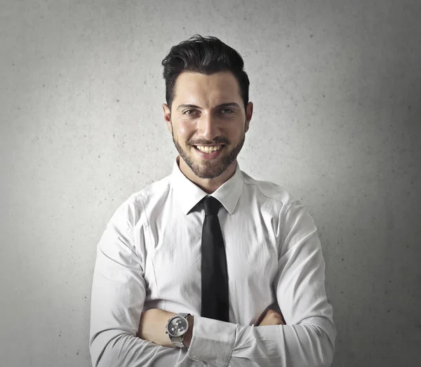 Bearded businessman looking confident — Stock Photo, Image