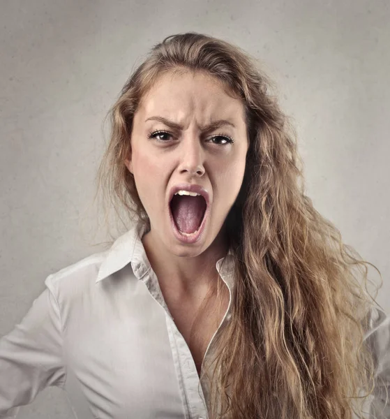 Kobieta jest wściekły — Zdjęcie stockowe