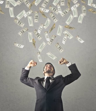 İşadamı üzerinde düşen para