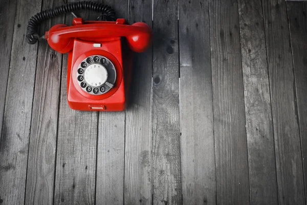 Telefone retro vermelho — Fotografia de Stock