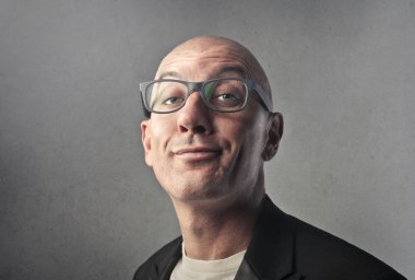 Portrait of a man with glasses  clipart