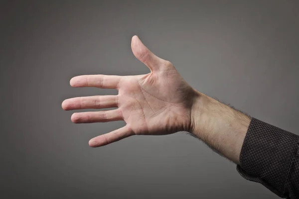 Detalhe Uma Mão Com Fundo Neutro — Fotografia de Stock