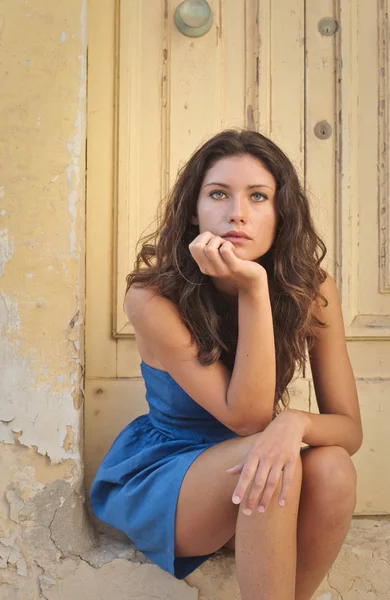 Portrait Beautiful Caucasian Young Woman — Stock Photo, Image