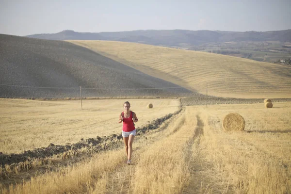Young Runner Countryside — Stock Photo, Image