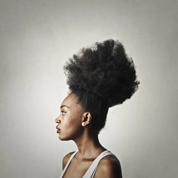 Retrato Uma Menina Africana — Fotografia de Stock