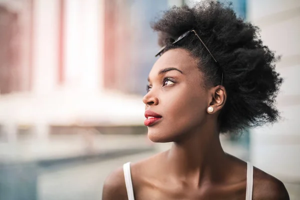 Retrato Una Chica Africana — Foto de Stock