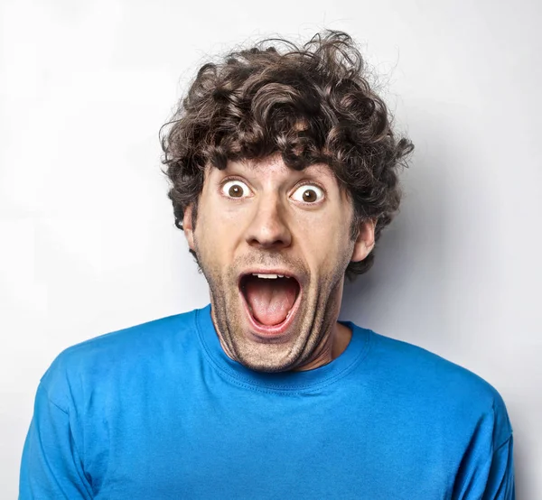 Portrait Surprised Guy — Stock Photo, Image