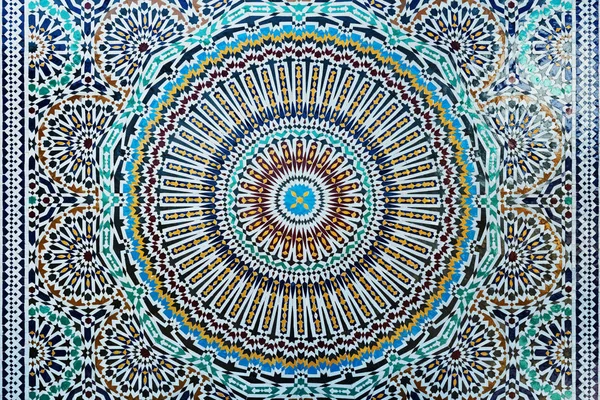 Closeup of colourful moroccan tiles. — Stock Photo, Image