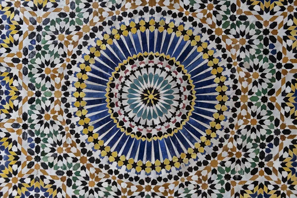24-fold star pattern in traditional islamic geometric design. — Stock Photo, Image
