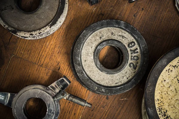 Pesi da palestra vintage — Foto Stock