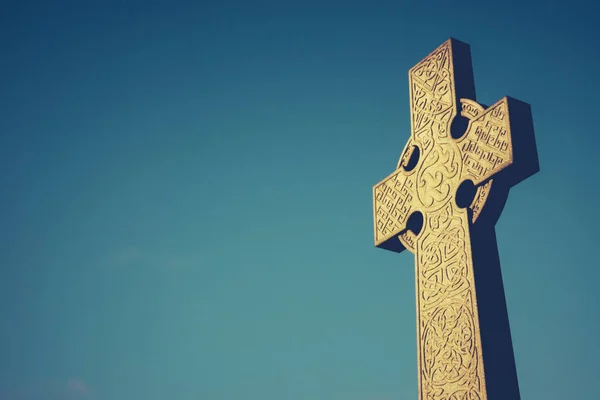 Celtic Cross Gravestone — Stock Photo, Image