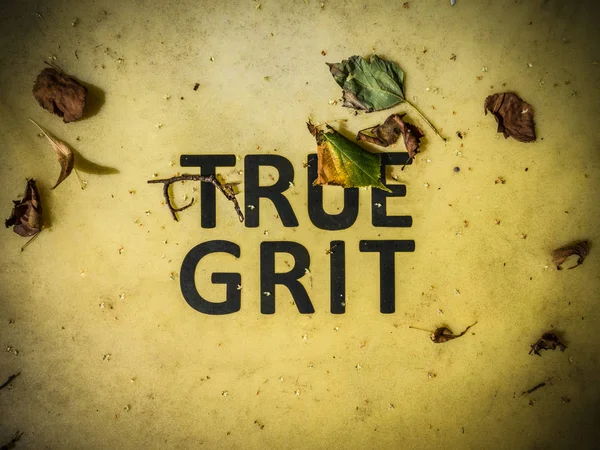 True Grit знак — стоковое фото